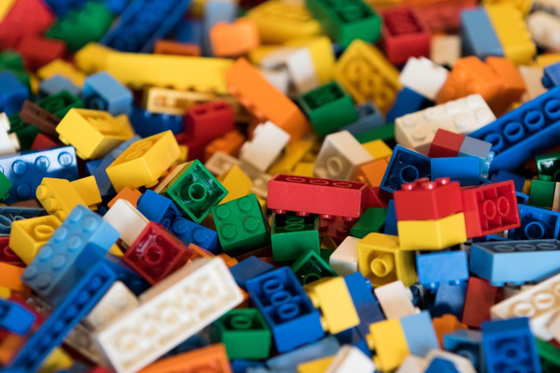 Lego bricks sit on a table in the cafeteria at the Naver Corp. headquarters in Seongnam, South Korea, on Tuesday, April 28, 2015. Naver, the parent company of Line Corp., operator of Japan's most popular instant-messaging platform, is scheduled to report first-quarter results on April 30. Photographer: SeongJoon Cho/Bloomberg via Getty Images